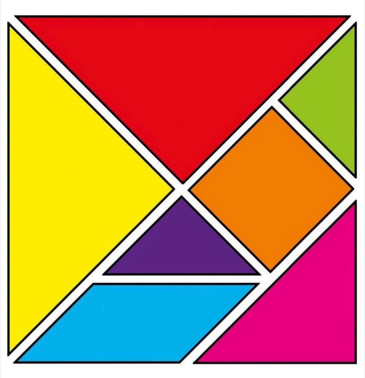 七巧板人体形态趣味拼拼乐 电子素材可以直接打印裁剪过塑,可以让幼儿