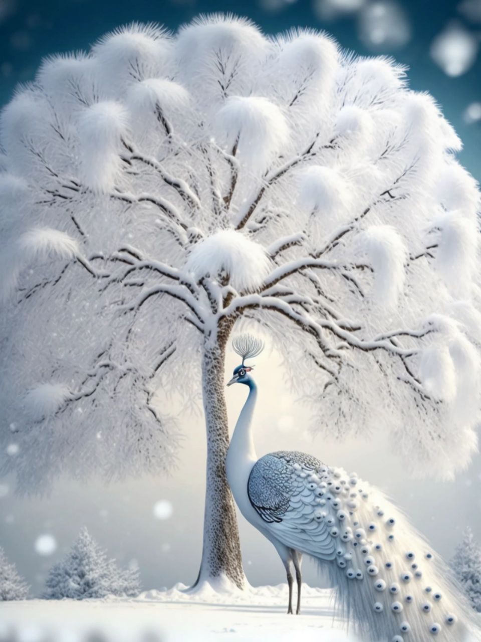 吉祥神鸟:白孔雀