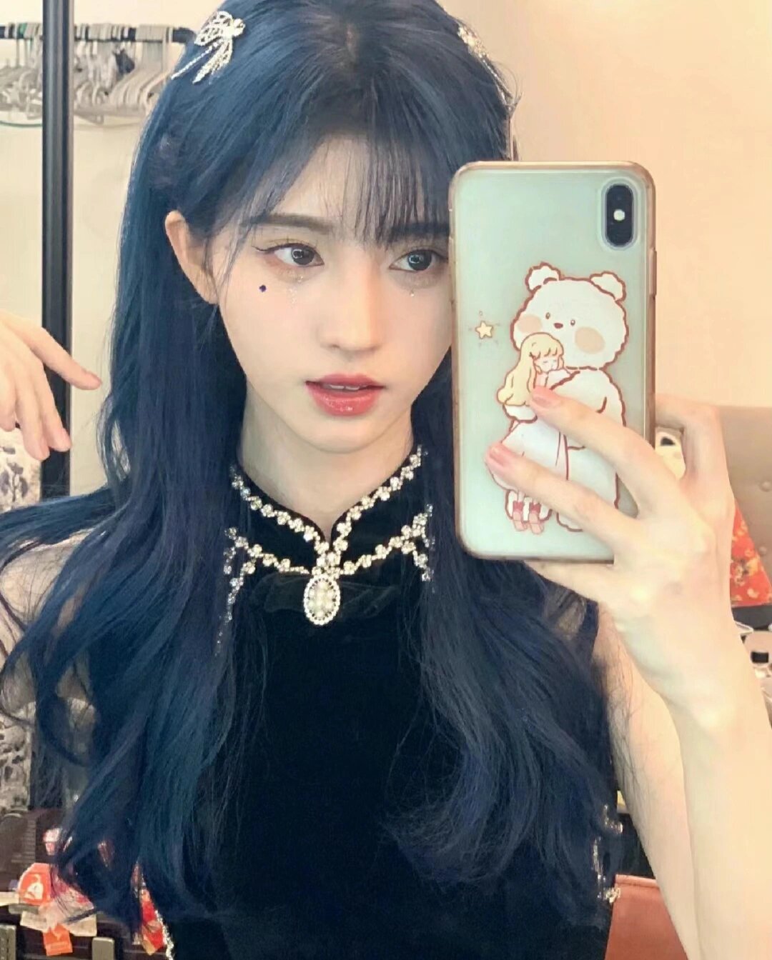 鞠婧祎无水印手机挡脸头像