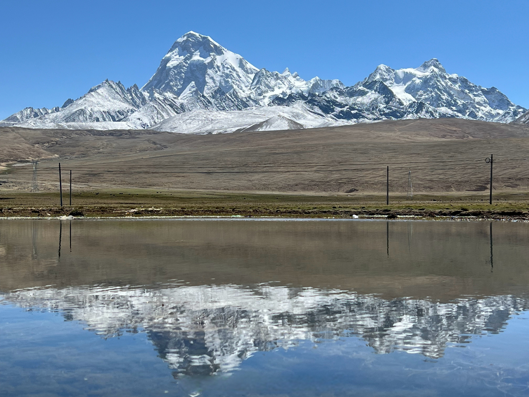 卓木拉日雪山,喜马拉雅边境线上的"神女峰",5月的天气是相当好的,昨天