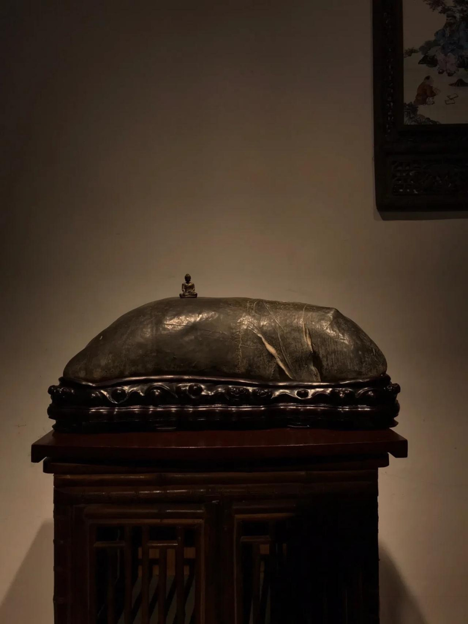 灵璧石,天然头皮禅山 长62高22厚32.