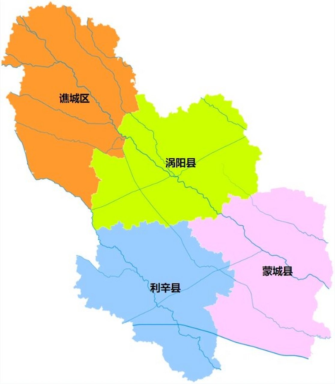 亳州行政区划 亳州市,安徽省辖地级市,总面积为8374平方公里,常住人口