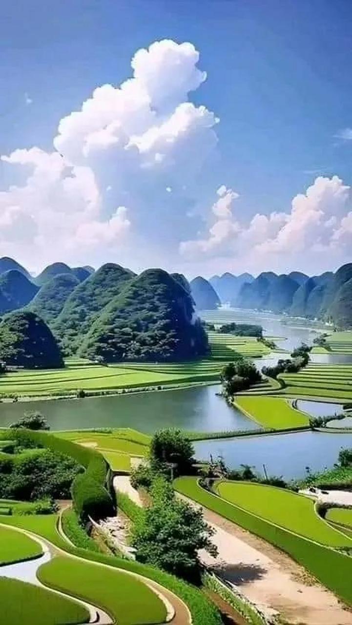 山水田园,如画般的美景. 田园风光图分享