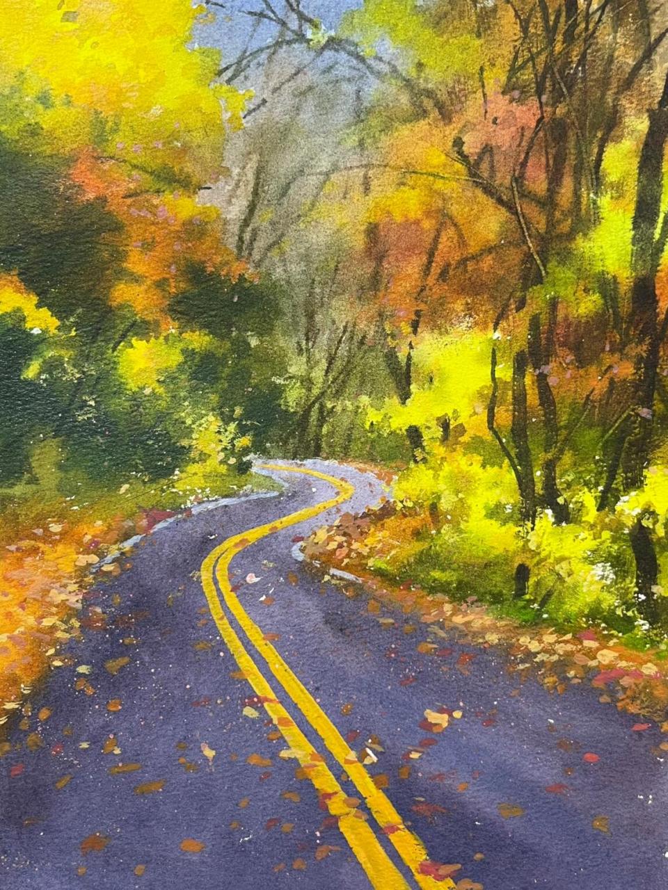 你们要的步骤图来了#水彩画# #水彩# #水彩画教程# #水彩风景# #治愈