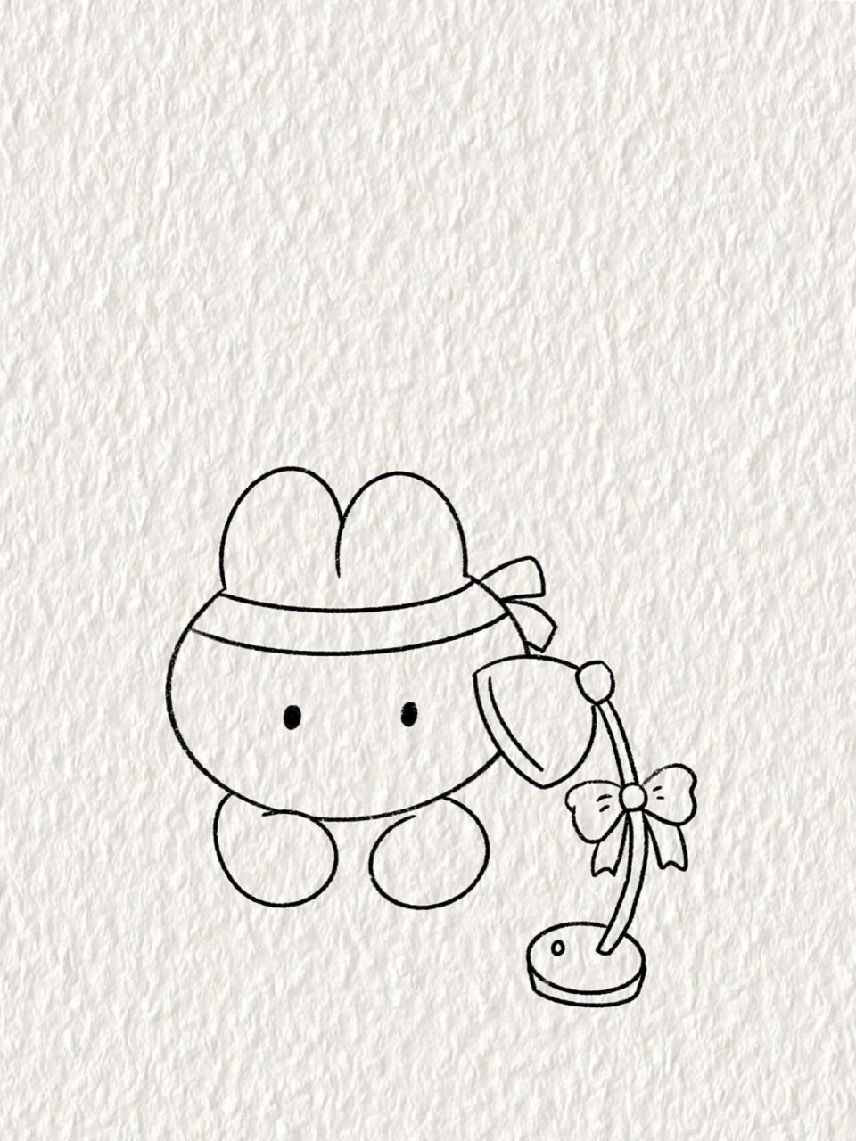 可爱小白兔/考试加油简笔画教程 考试加油系列简笔画手帐素材教程 祝