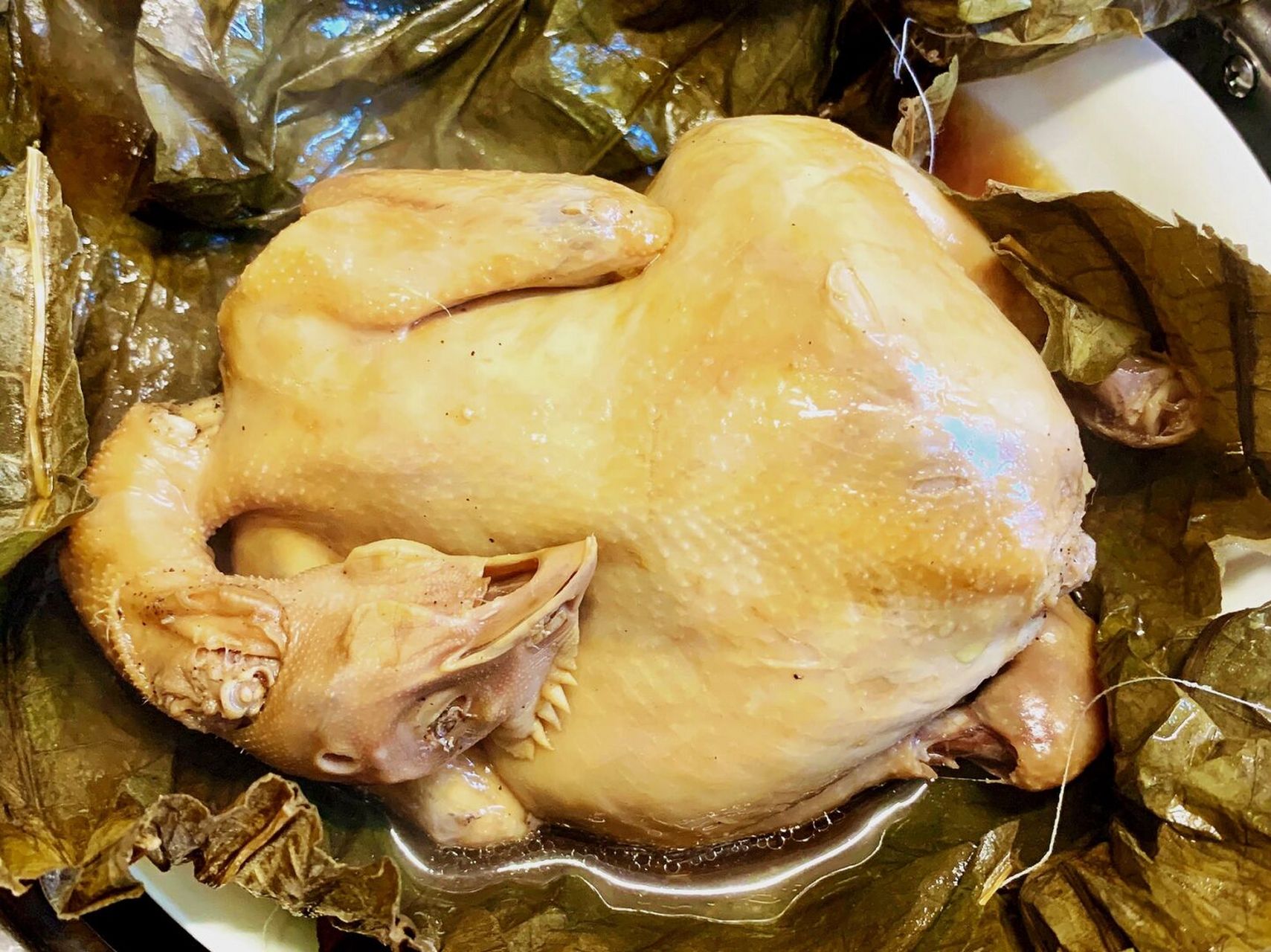 荷叶鸡～蒸出来的美味和健康 夏天要到啦,一起甩掉肉肉,但是想吃荤