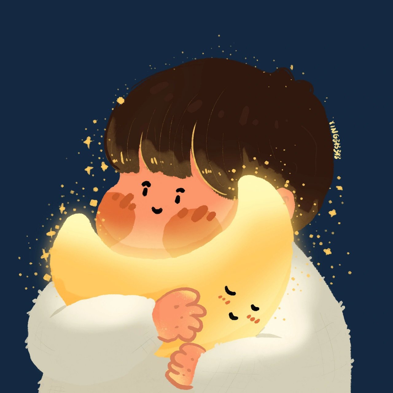 原创情头|78星星x月亮cp "深夜好梦" 9382好梦