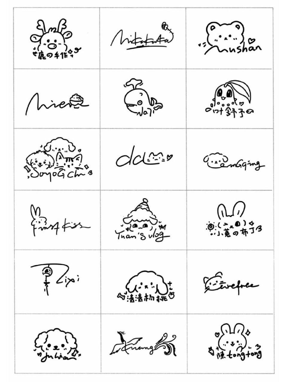 你留名我签字个性英文签名水印设计宠物logo ##艺术签名设计# #个性