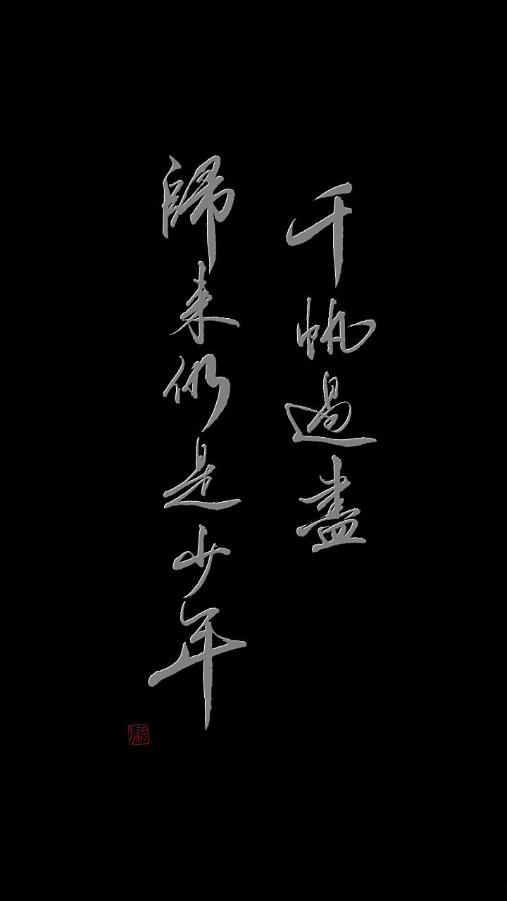 "千帆过尽,归来仍是少年"