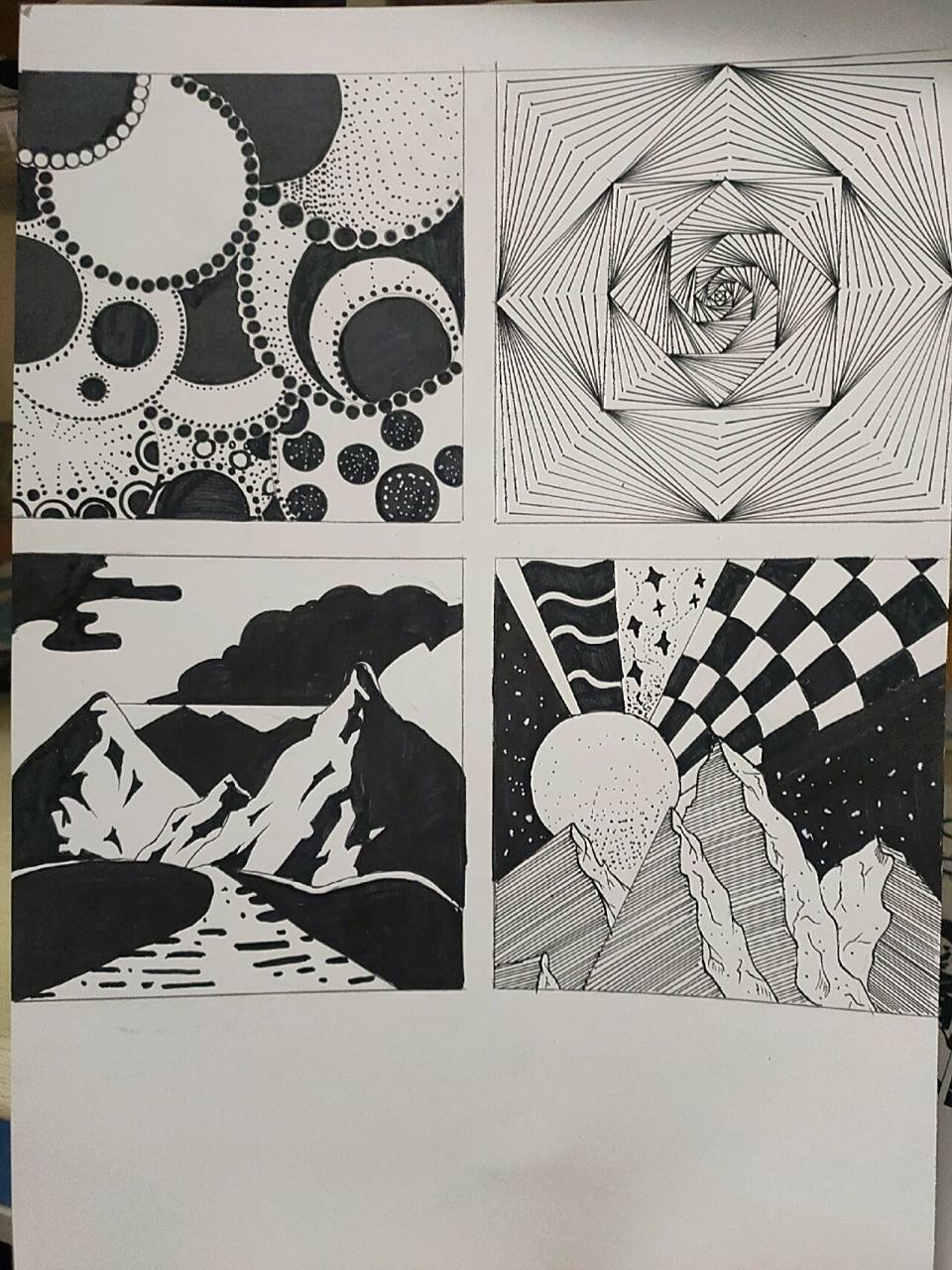 大一点线面平面构成作业临摹 点线面平面构成作业临摹     分别是p1点