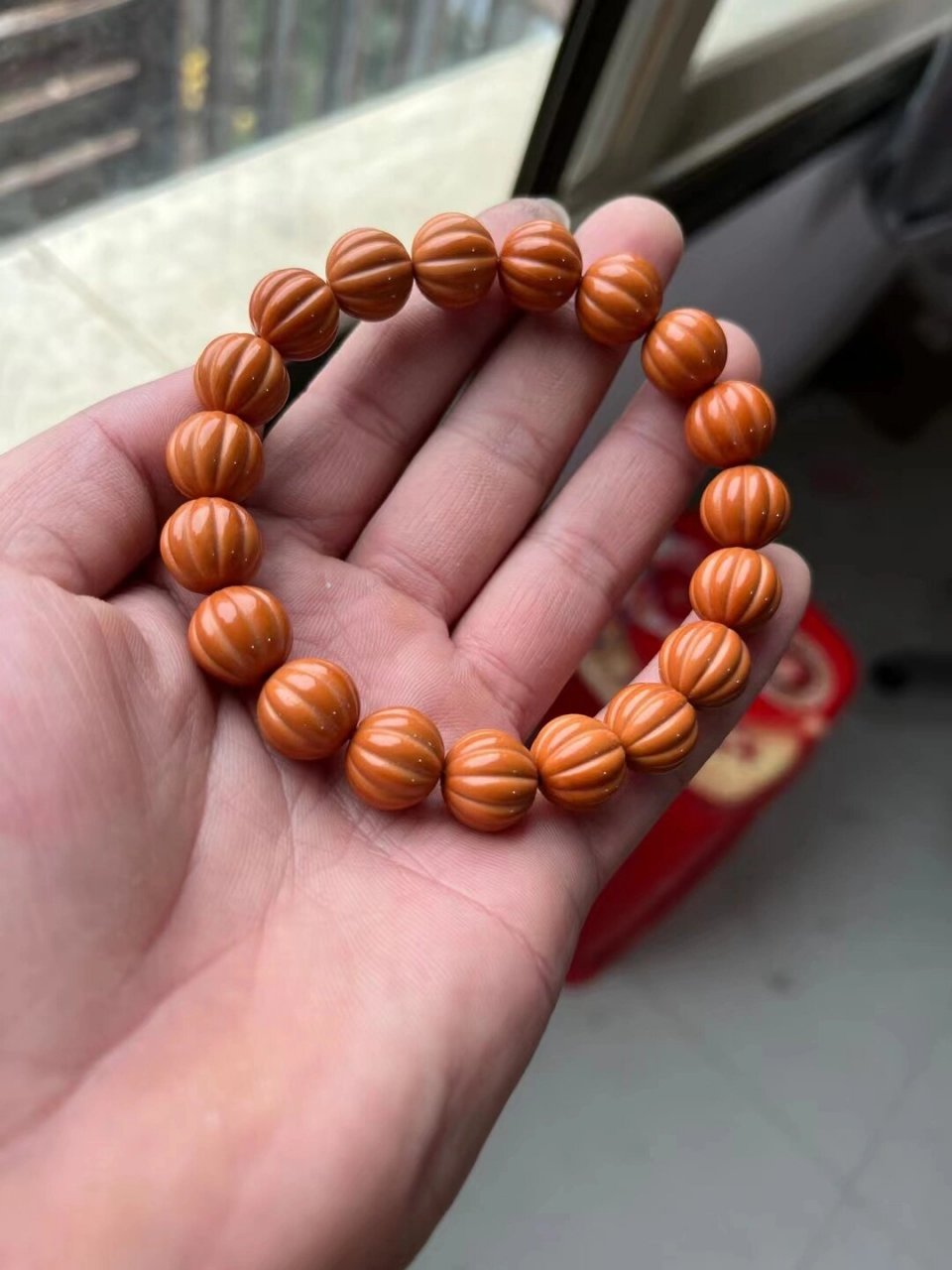 特别漂亮的猴头瓜珠 水晶核,瓜珠 油性爆表 每天盘玩都在上色