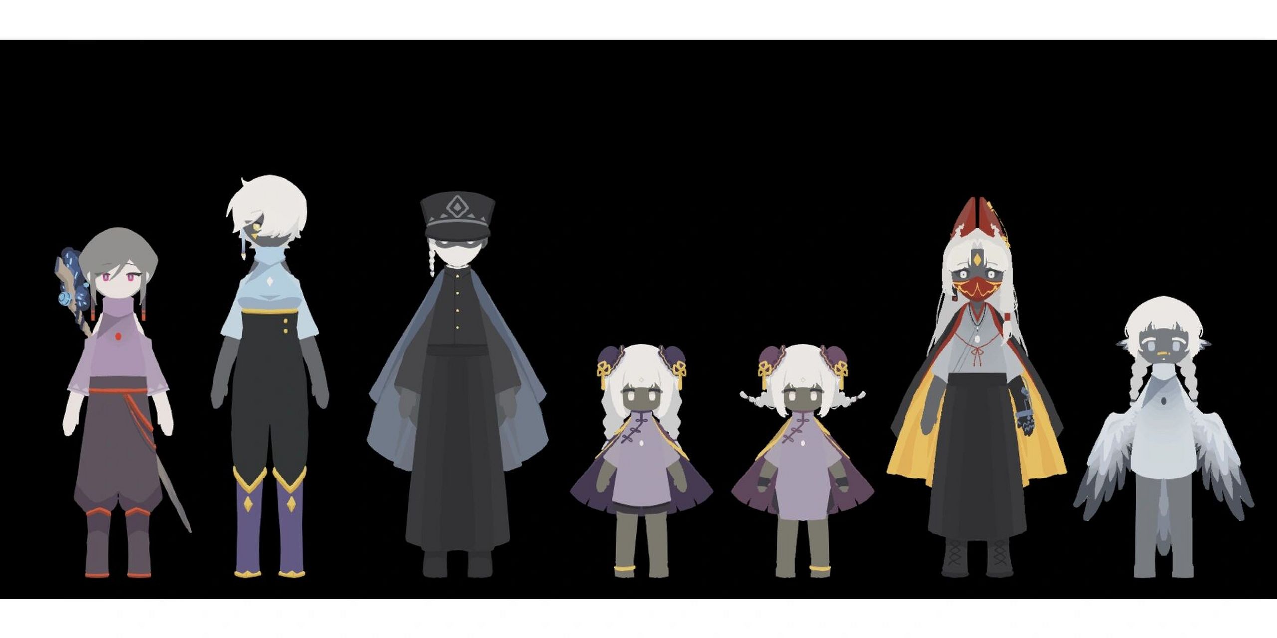 光遇oc合集(加长版) 总之就是 画了目前五十多个咣小孩