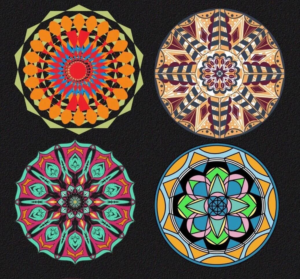 敦煌艺术藻井花纹纹样民族风图案 仅限大家临摹交流哈,尊重作者版权