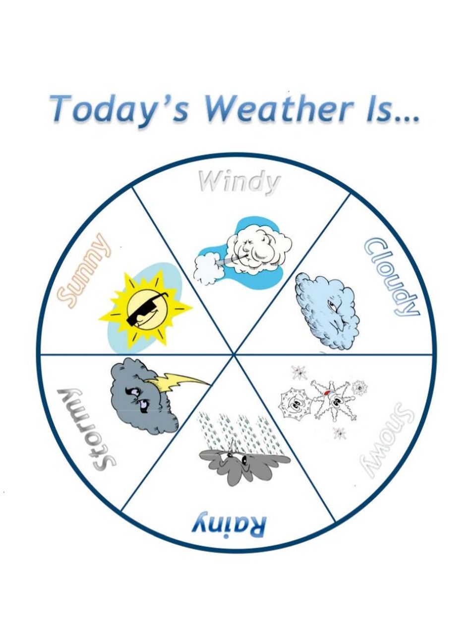 二年级天气大转盘制作图片