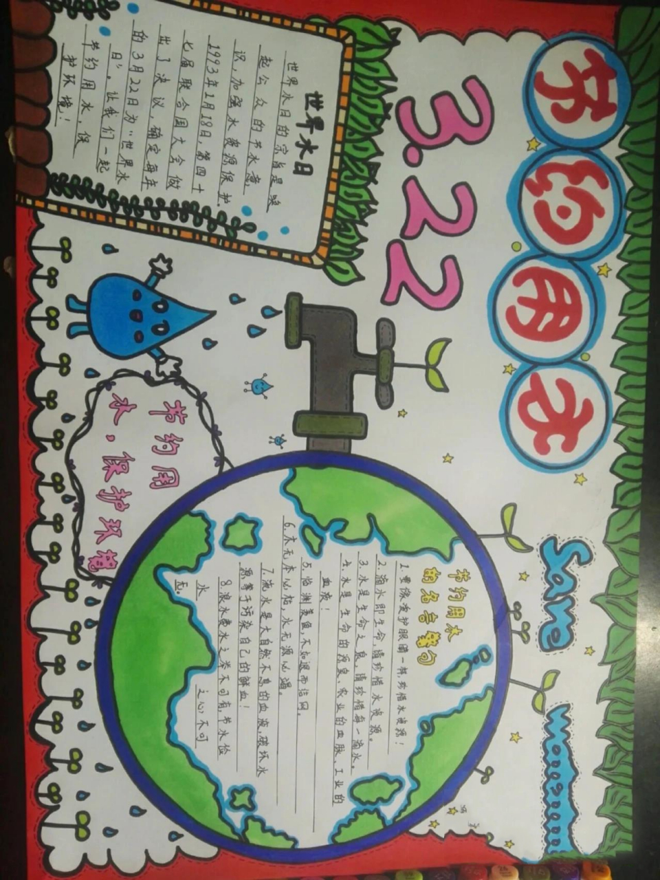 节约用水的手抄报 找到了一些节约用水的手抄报,可以参考一下呦!