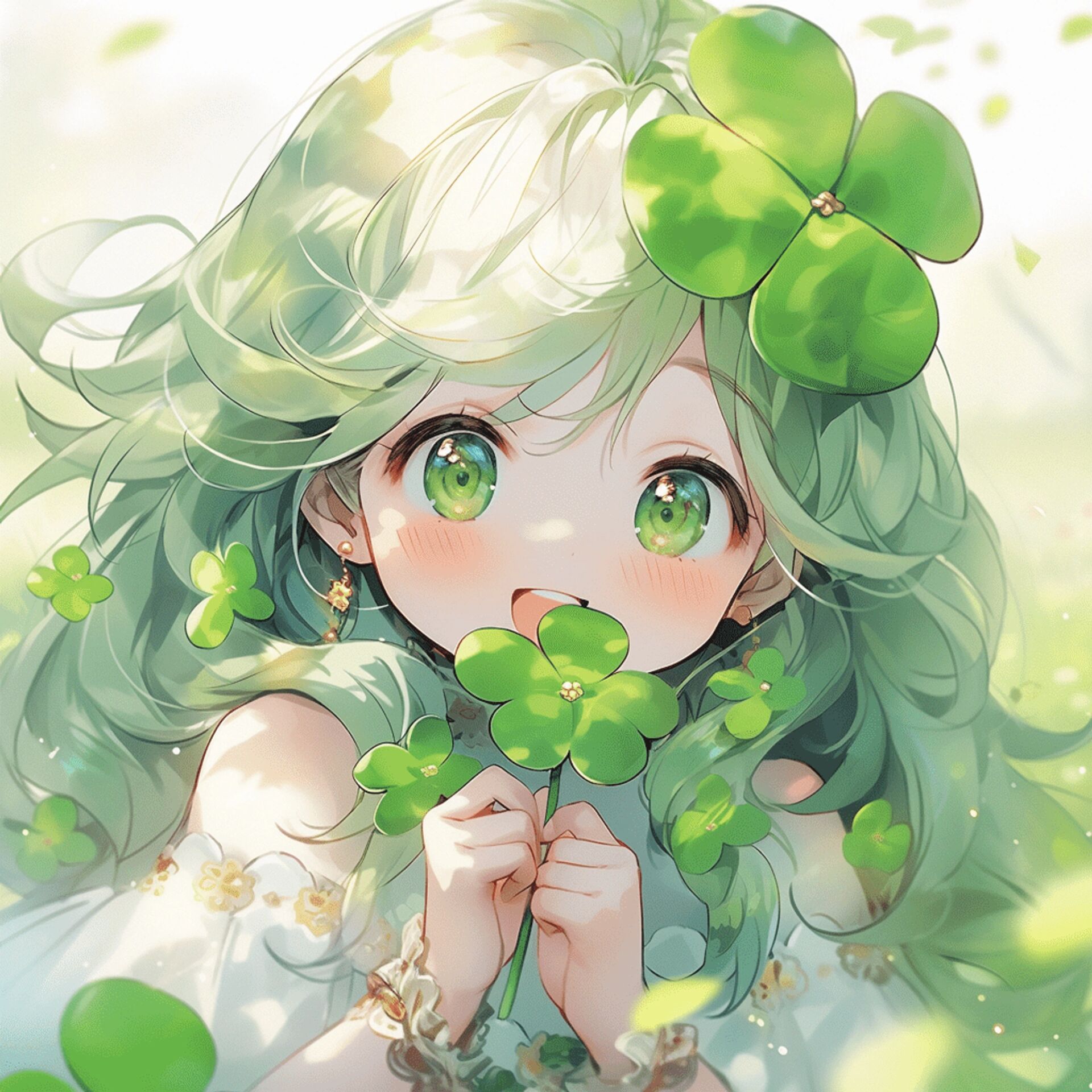 幸运少女四叶草可爱头像