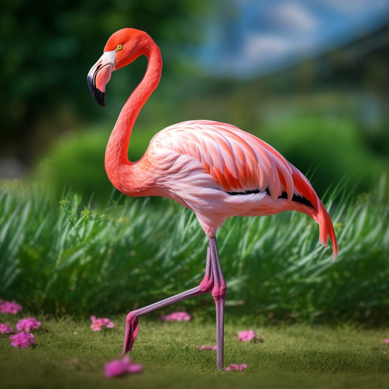 火烈鸟flamingo一种非常独特和美丽的鸟类 火烈鸟主要分布在中南美洲