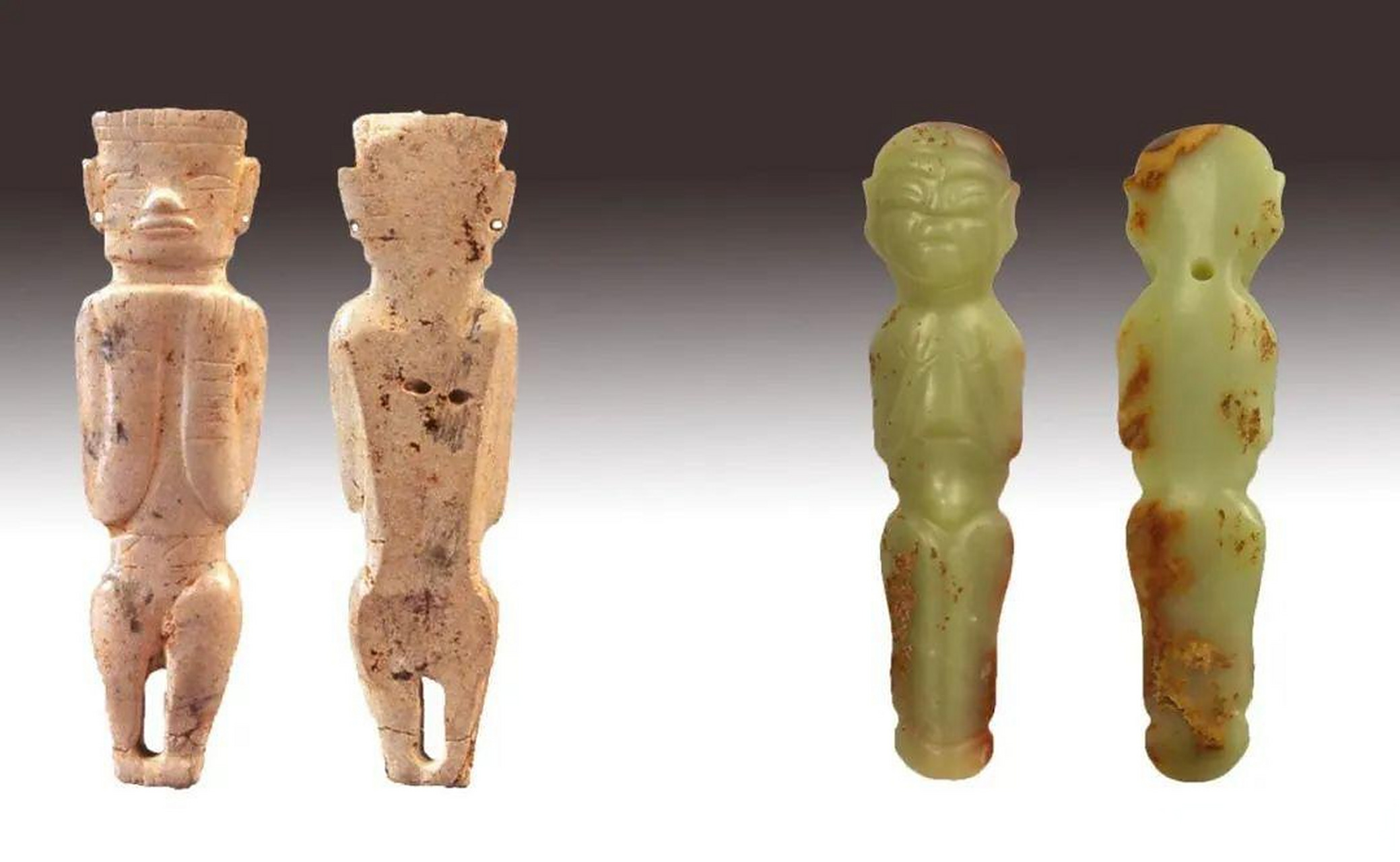 图左为凌家滩,图右为红山牛河梁.