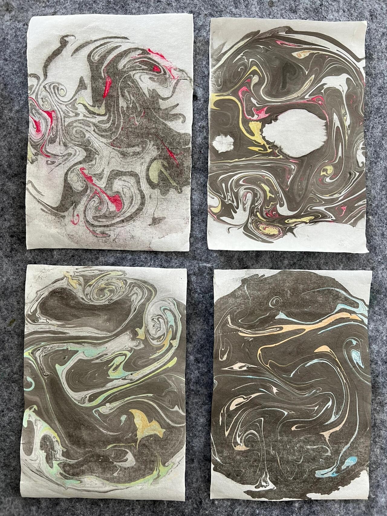 水墨实验的几组肌理