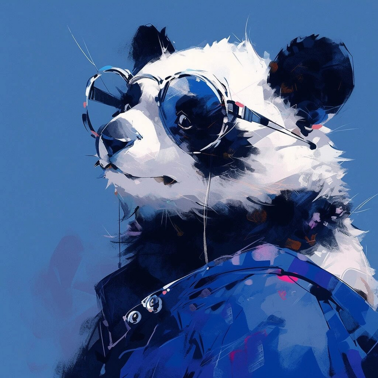 蓝色风暴97酷酷的眼镜熊猫 酷酷熊猫宝宝97戴眼镜不是为了遮住黑