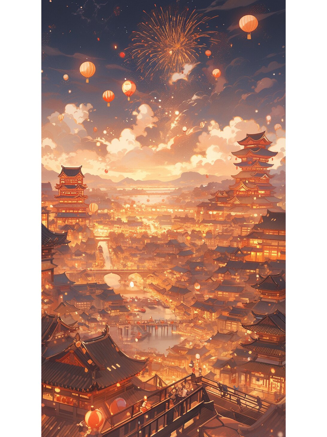 青玉案元夕场景描绘图图片