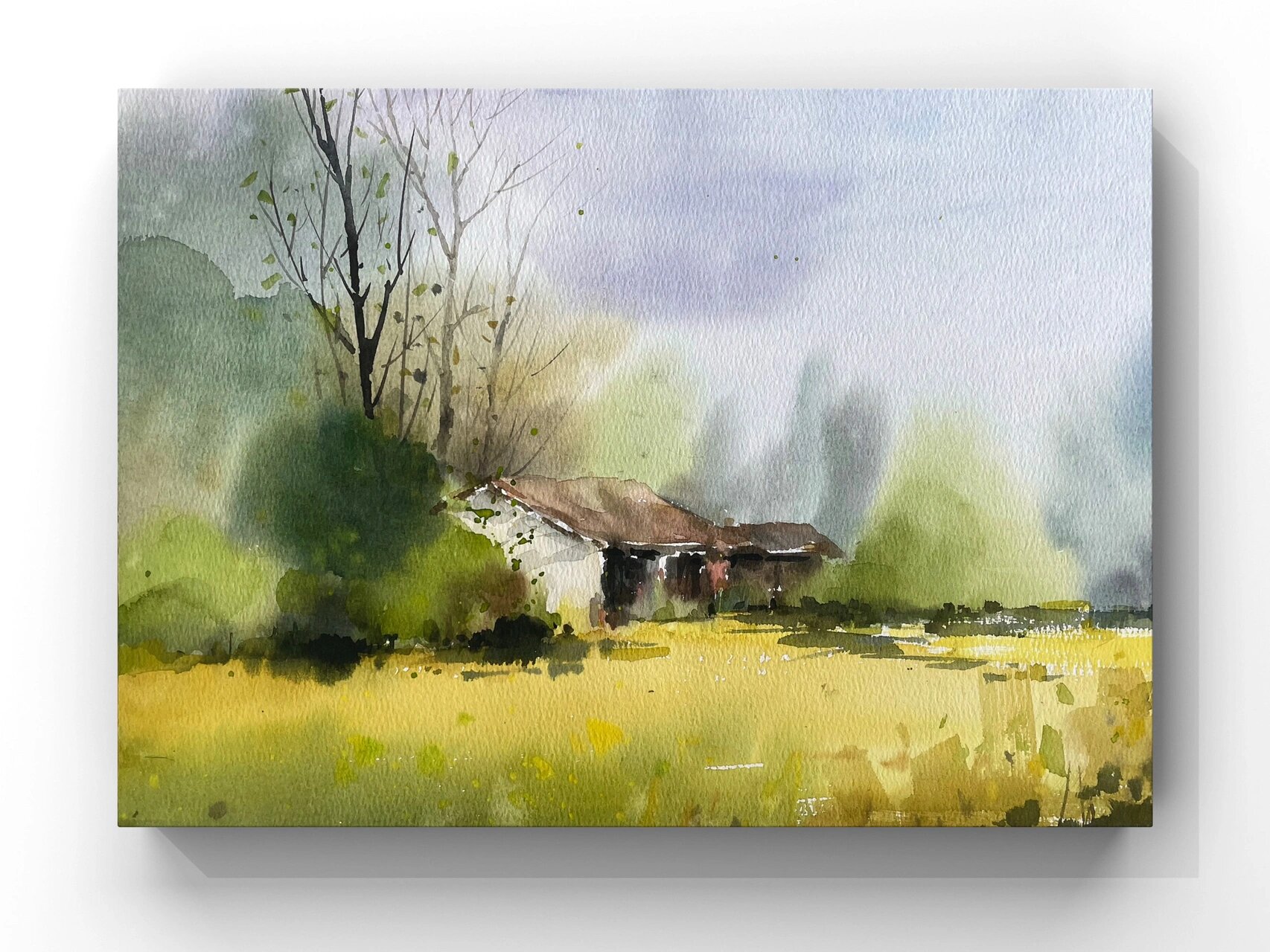 水彩风景 | 乡村老房子 附过程图