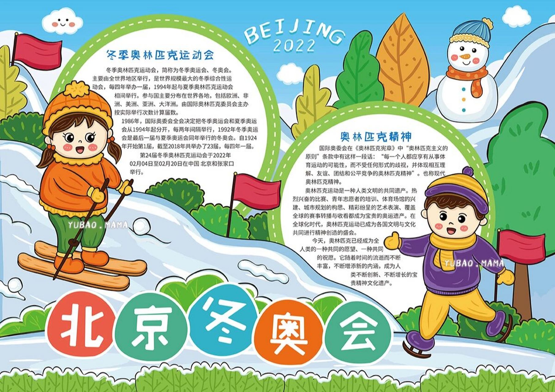 冬奥会手抄报|冬奥会小报 #冬奥会# #北京冬奥会# #2022北京冬奥会