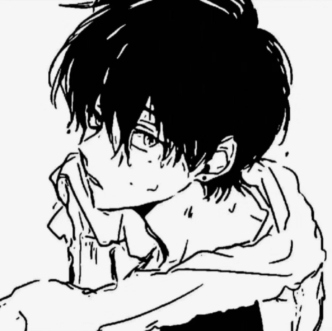 帅气黑白动漫男头