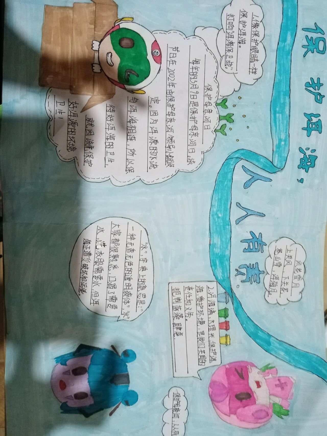 开联保护洱海手抄报
