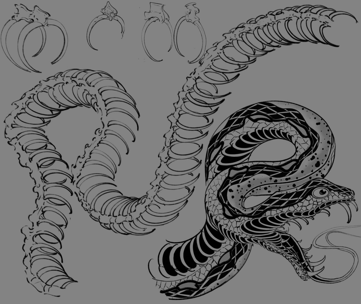 蛇的画法 今儿是骨科大夫 98697115