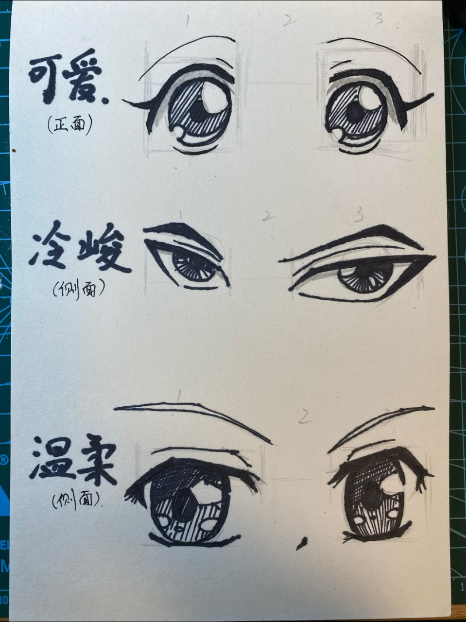 漫画眼睛的画法 简单图片
