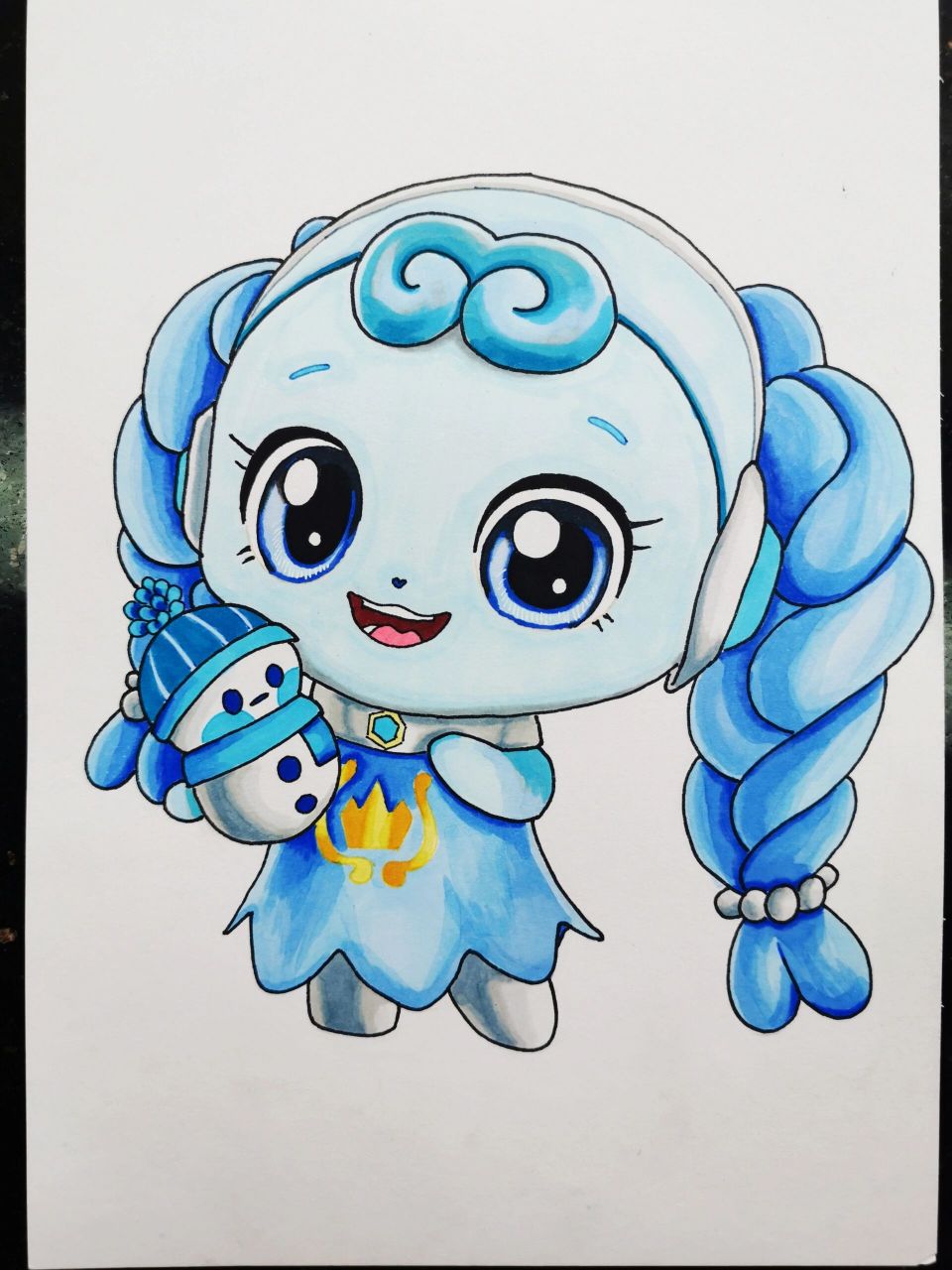 奇妙萌可系列之雪花萌可 本人专业美术学校毕业,从事绘画行业多年,纯