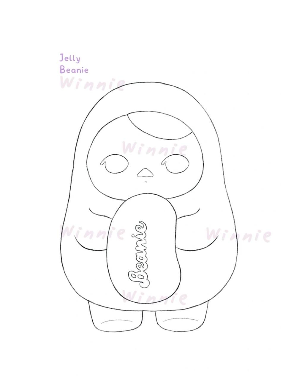 【手绘彩铅盲盒】泡泡玛特毕奇系列/附线稿 老规矩:完整绘画过程视频