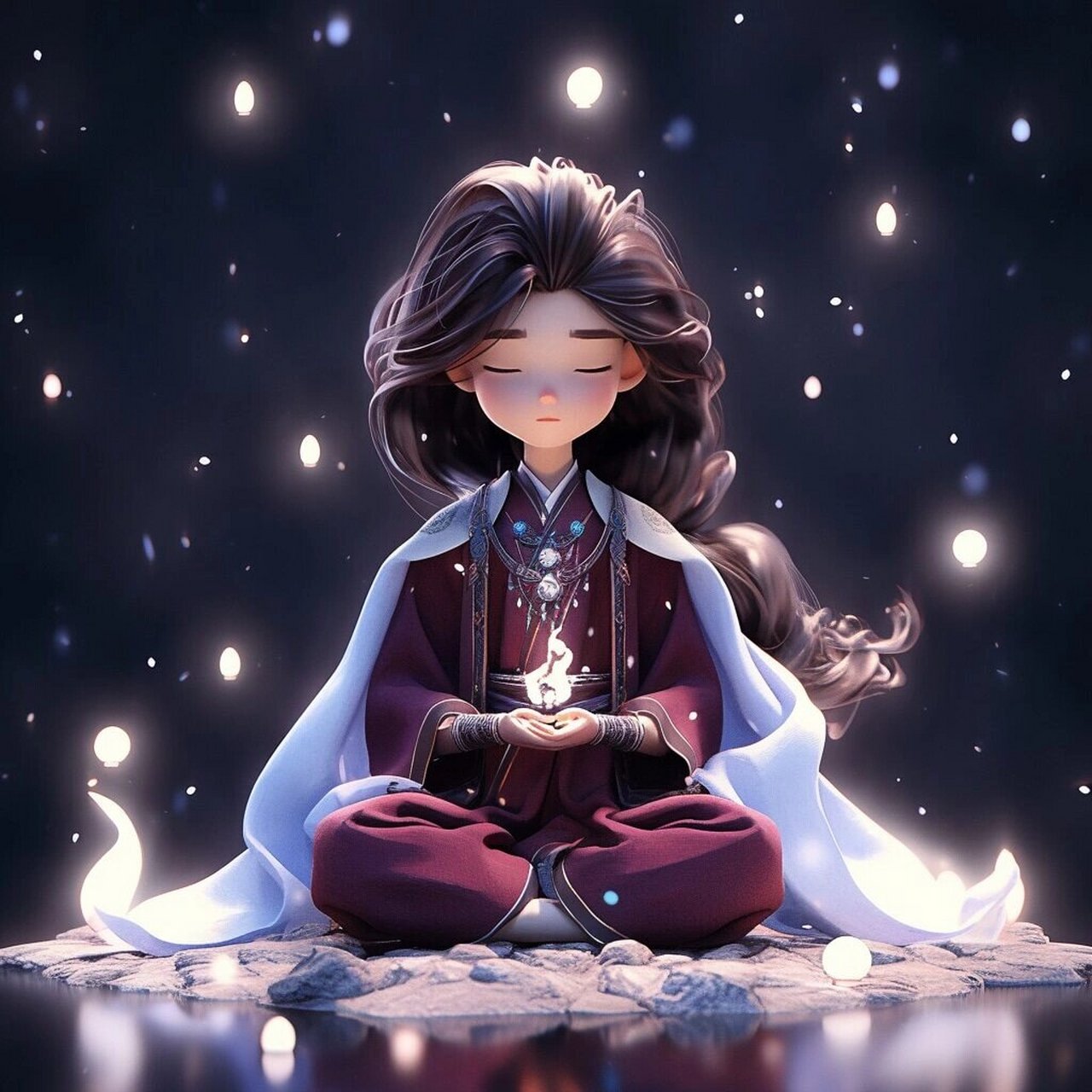 紫色系列之佛系/道系头像 #男生头像# #微信头像# #优质头像# #插画