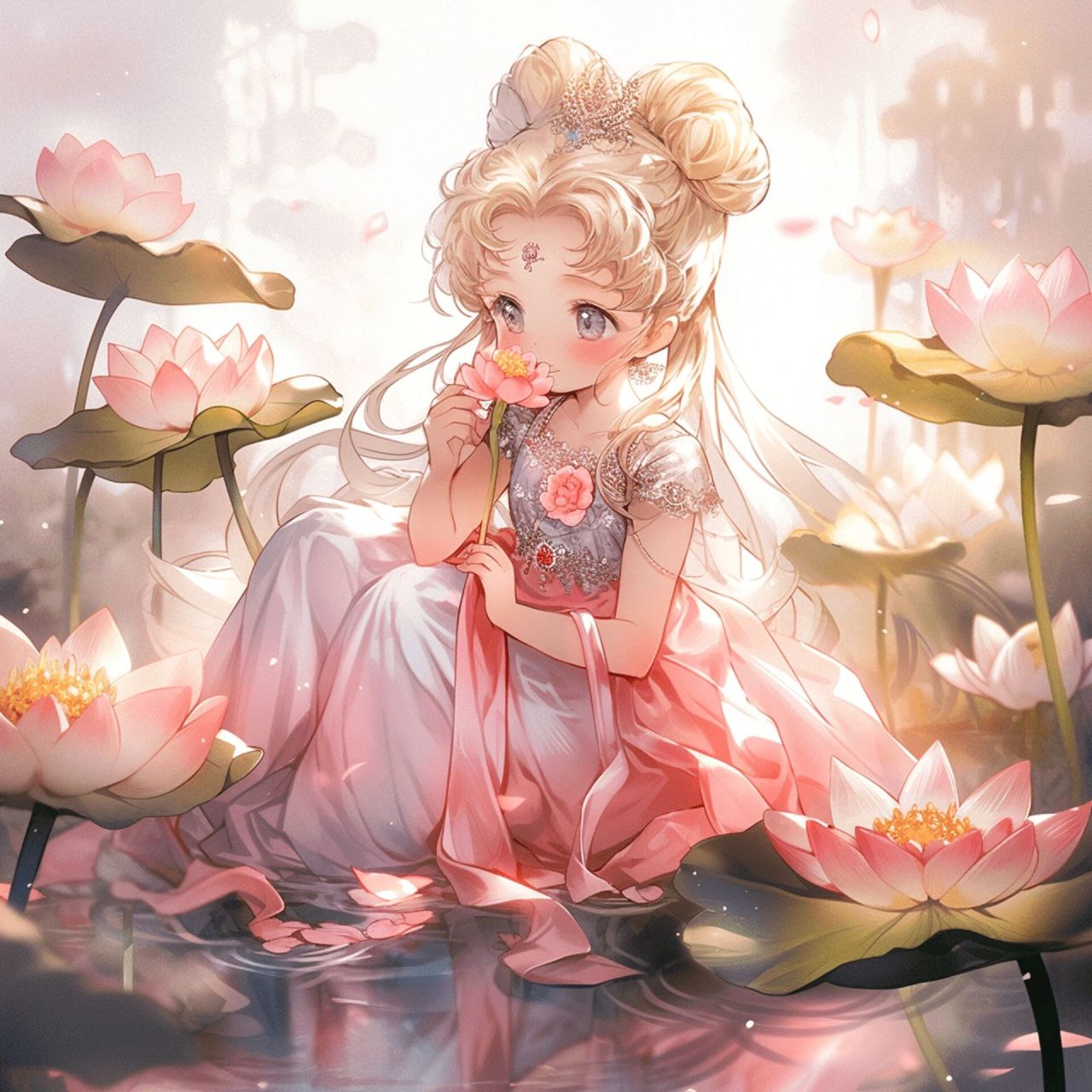 佛系头像 祝大家好运莲莲 荷气生财