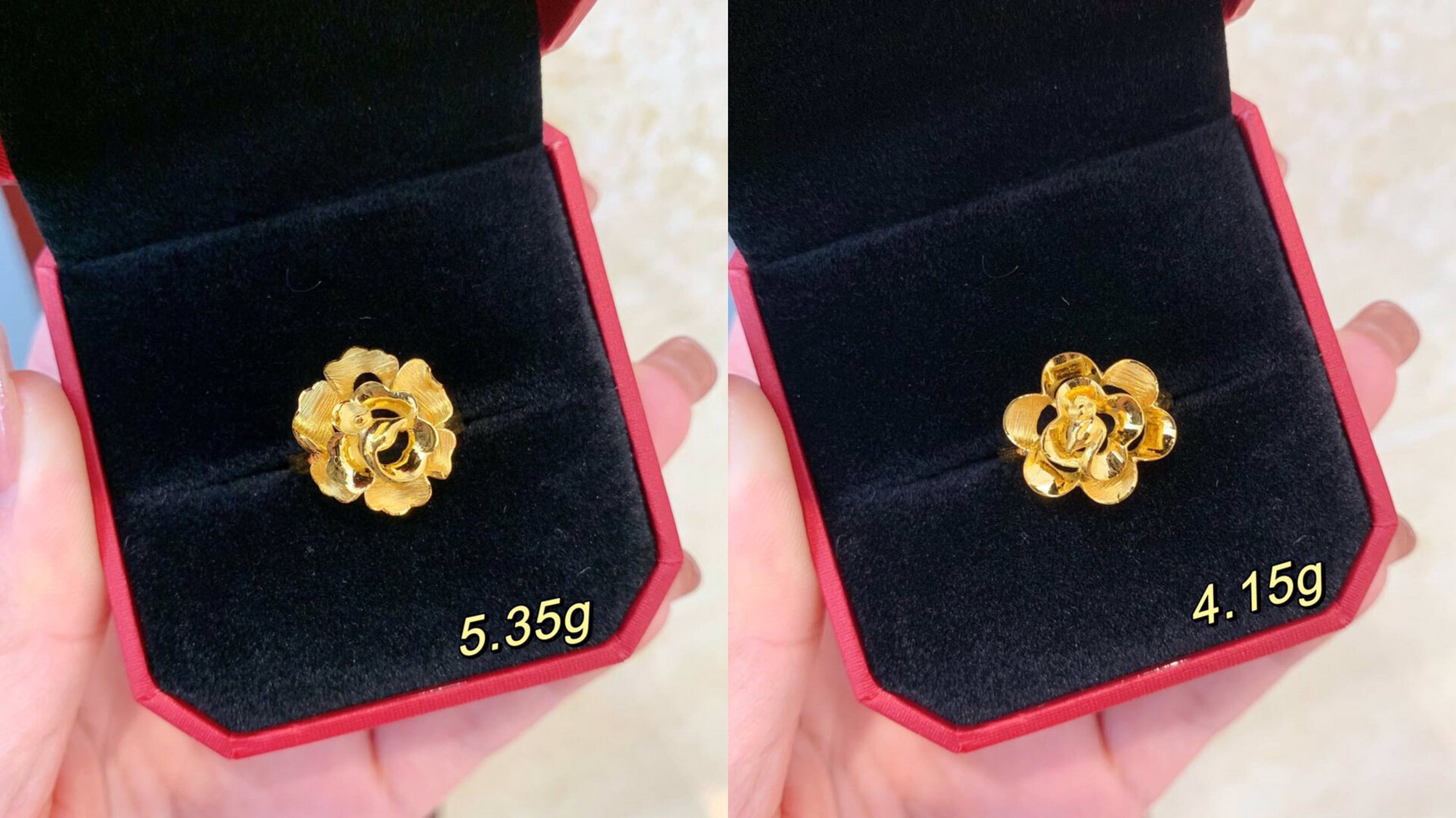 超美的黄金花戒指一眼心动91做最美的新娘 姐妹们～今日分享一波超