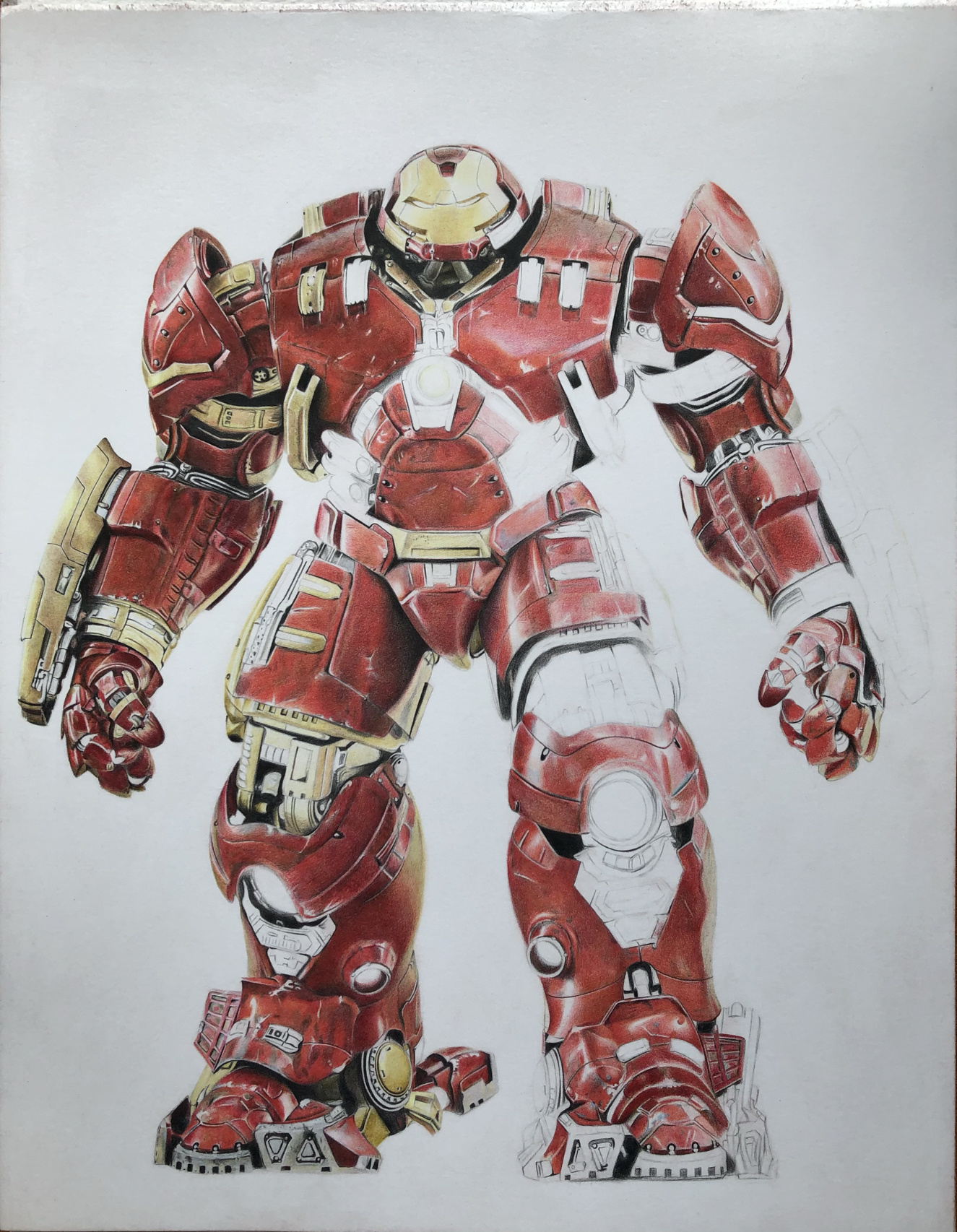 彩铅画--反浩克装甲(hulkbuster) 作为男孩的妈妈,绝对又重新过了一个