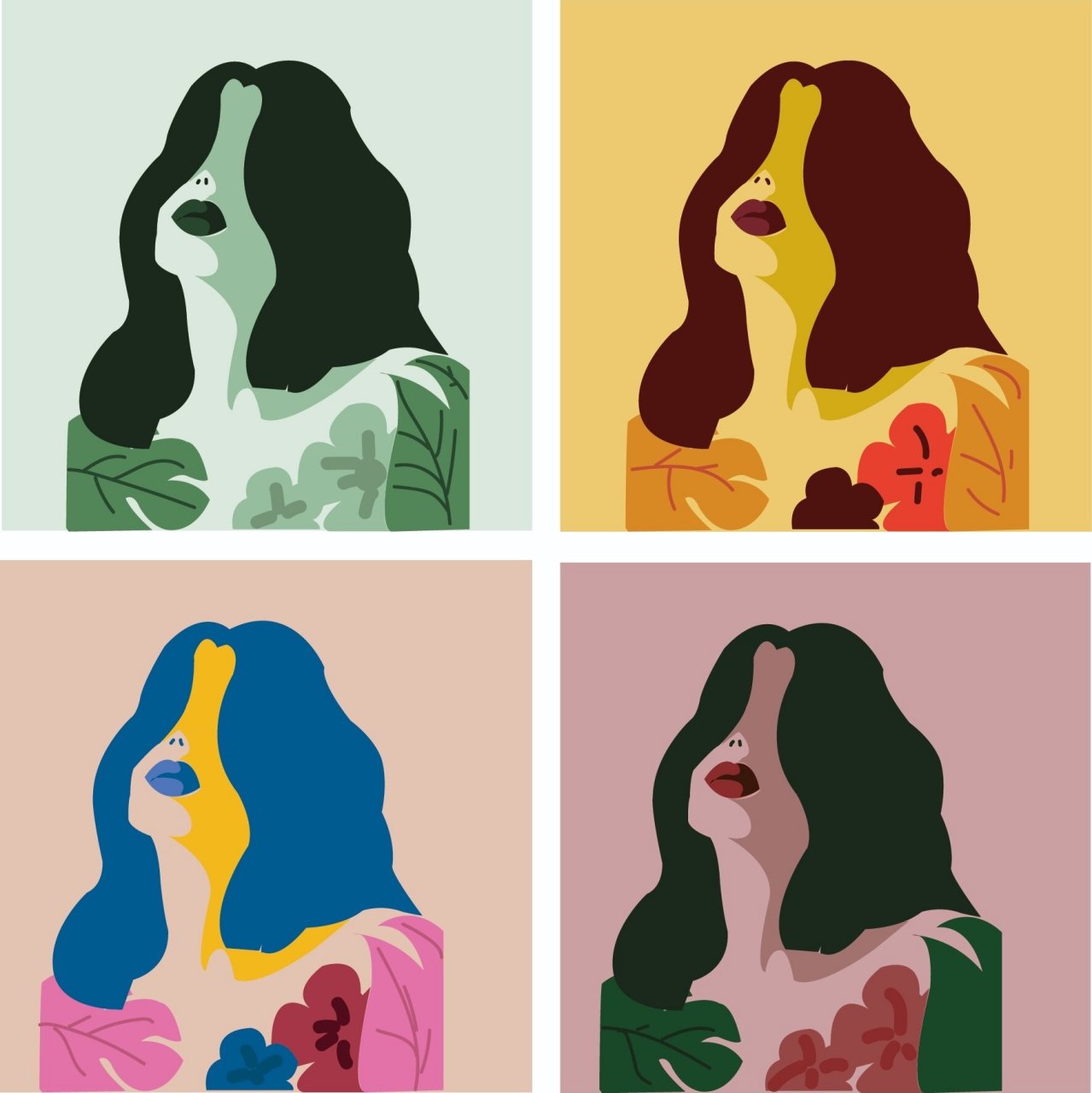 色彩构成# #色相对比 #色彩纯度对比 #彩色同色系明度九调 #无采