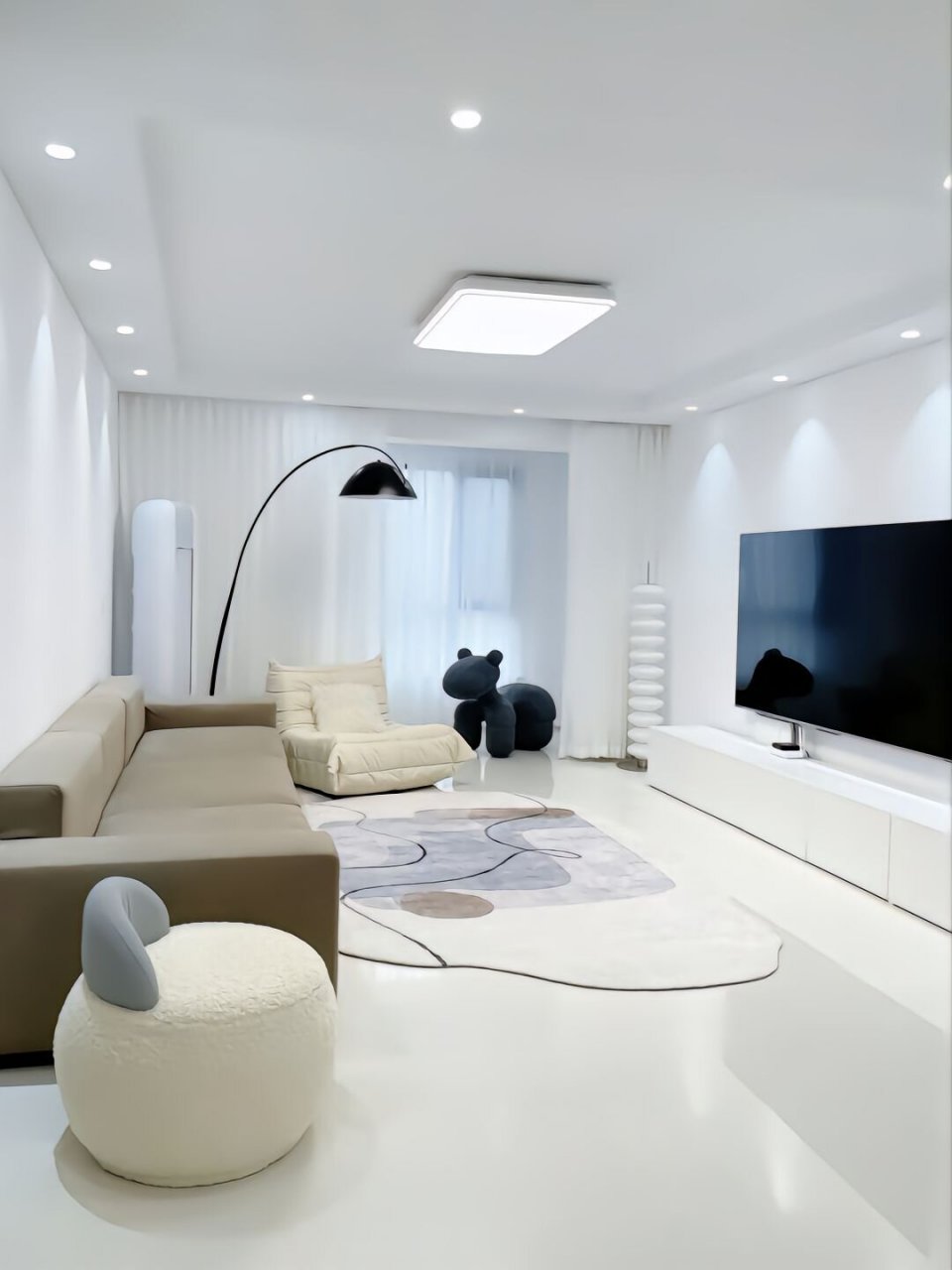 客厅简约装修效果图大全 今年流行的极简风装修风格实拍图片集02