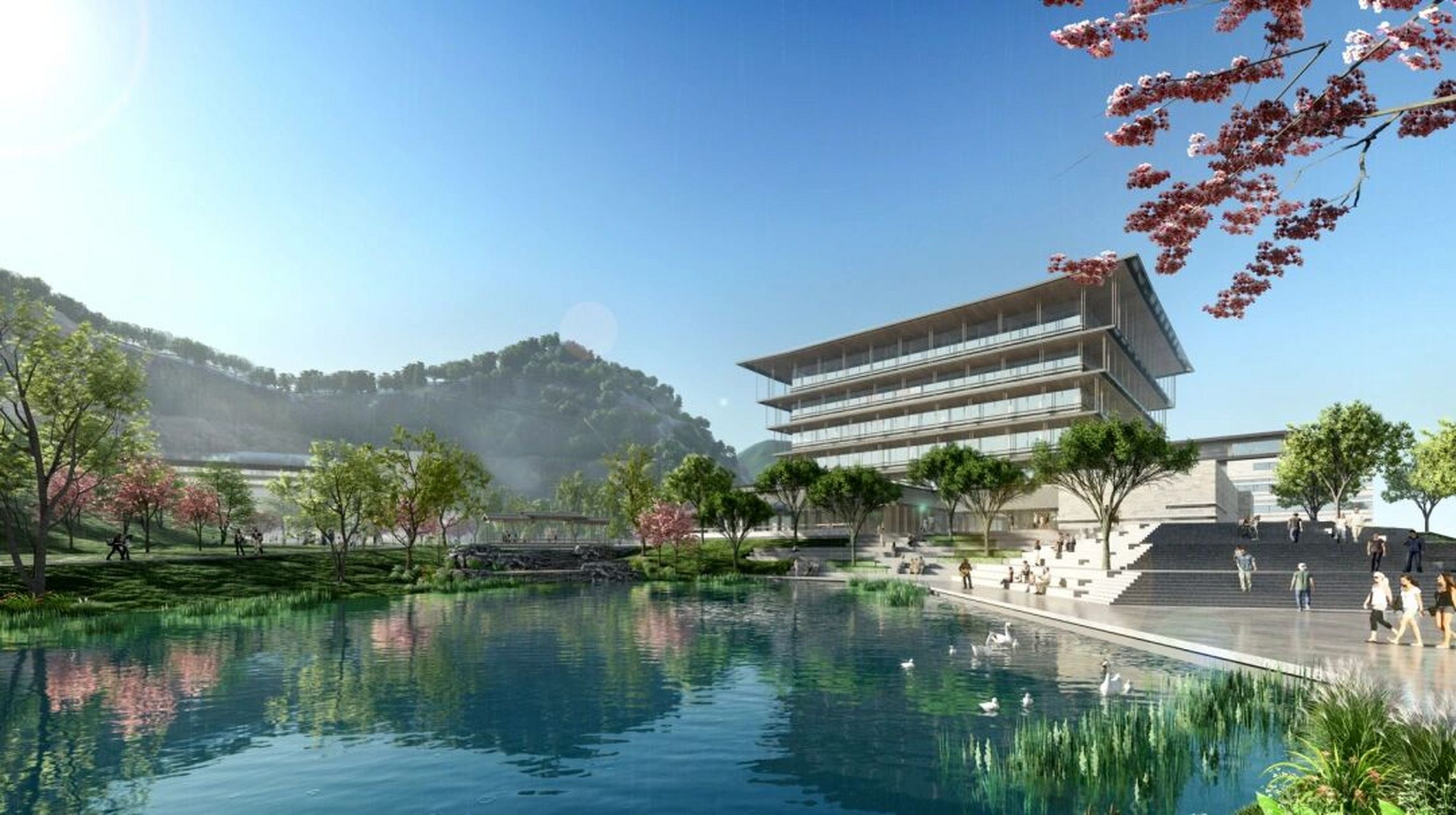 【亚洲最美山地大学】湖州学院效果图 96湖州学院新校区正在如火如