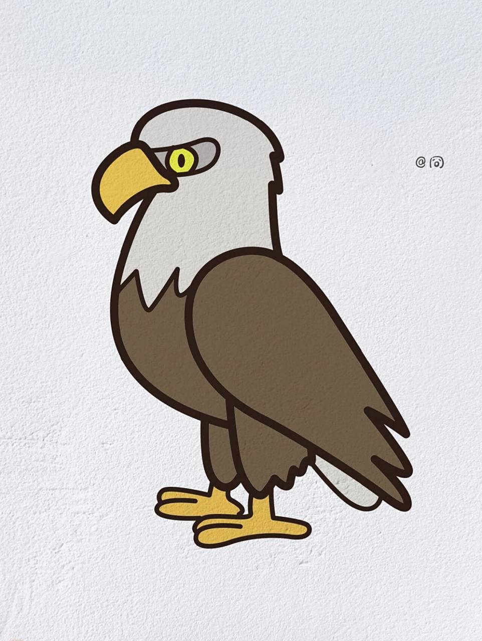 动物简笔画之可爱的鹰(内附过程图)