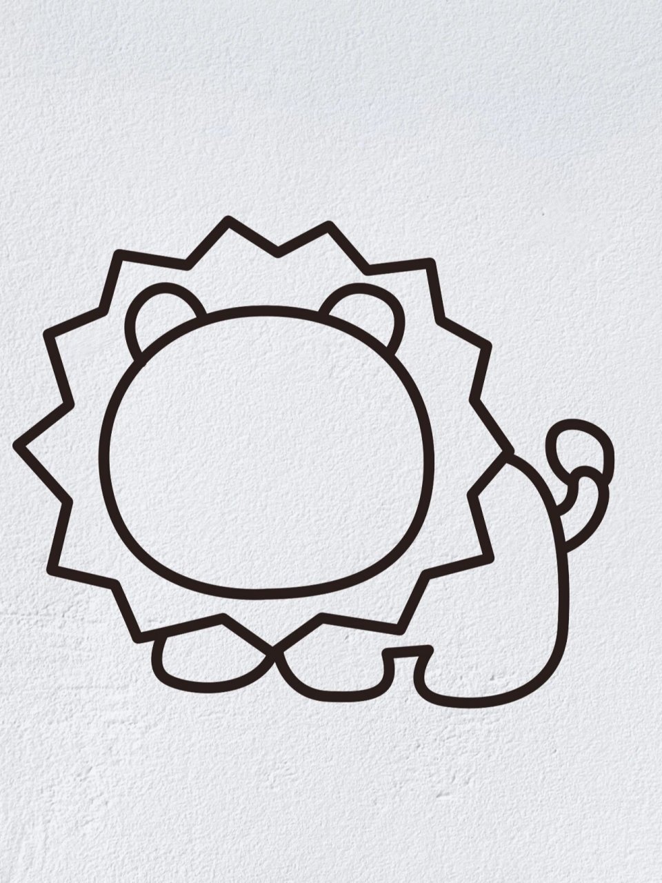 动物简笔画之可爱的小狮子(内附过程图)