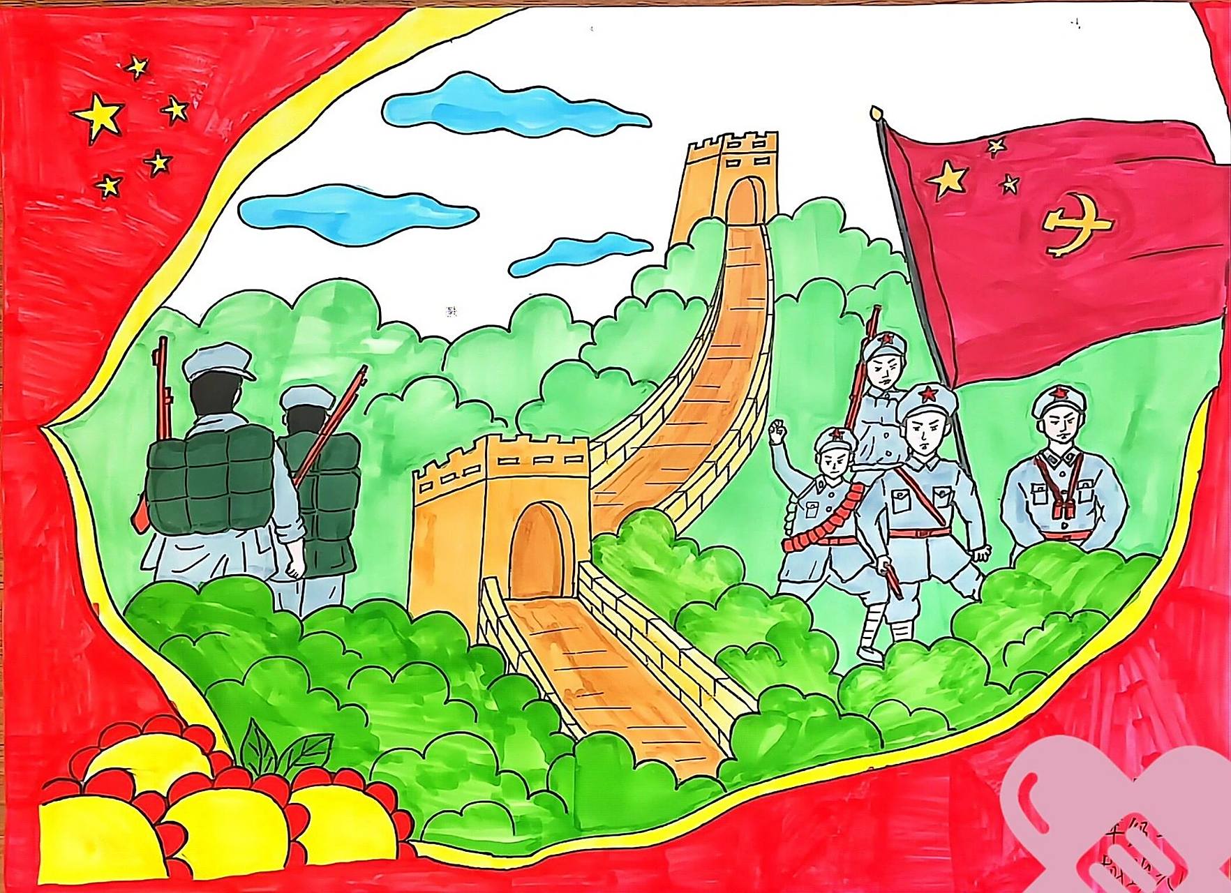 红色经典故事诵读手抄报绘画读写绘绘本