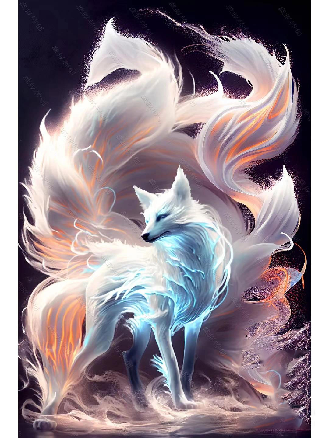 上古神兽,九尾狐,(稀有照片)