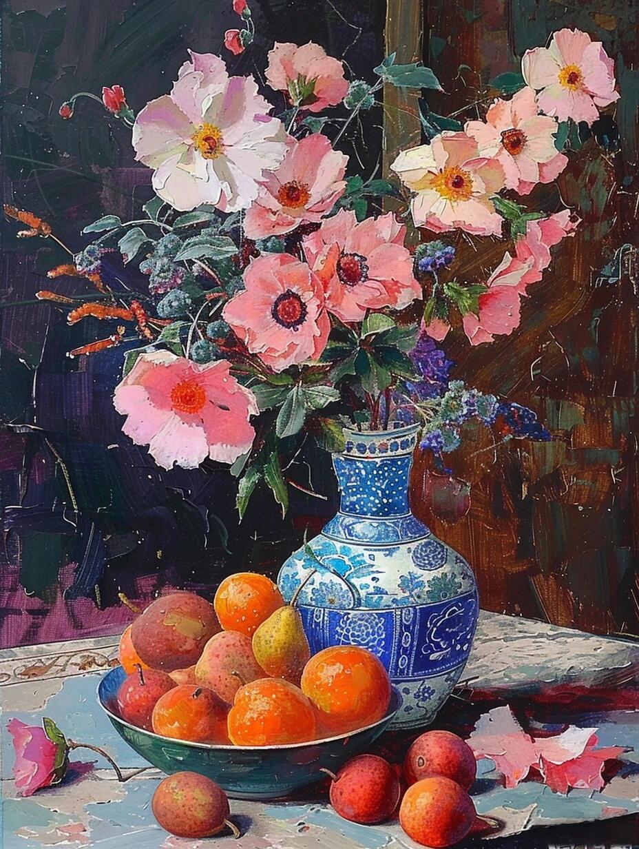 ai油画|静物瓶花