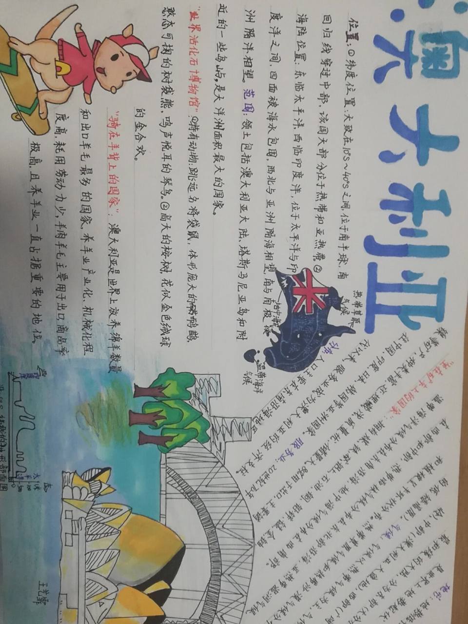澳大利亚地理手抄报
