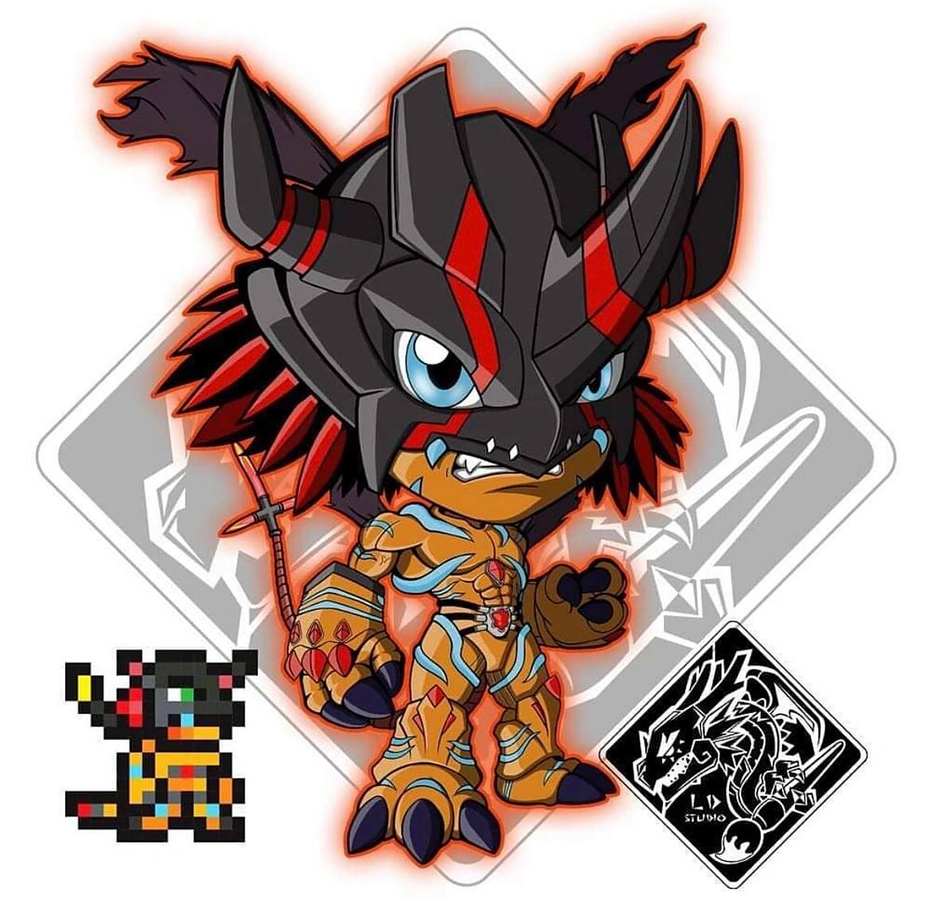 数码宝贝高清可爱的头像哦!