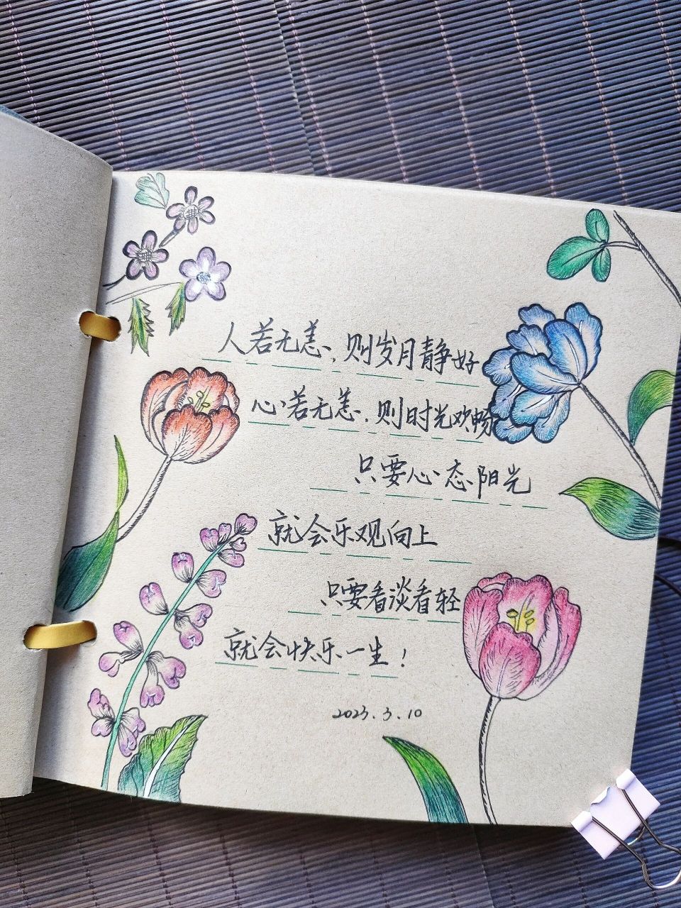 71手写摘抄/练字·插画‖看淡看轻 快乐一生 人若无恙,则岁月静好