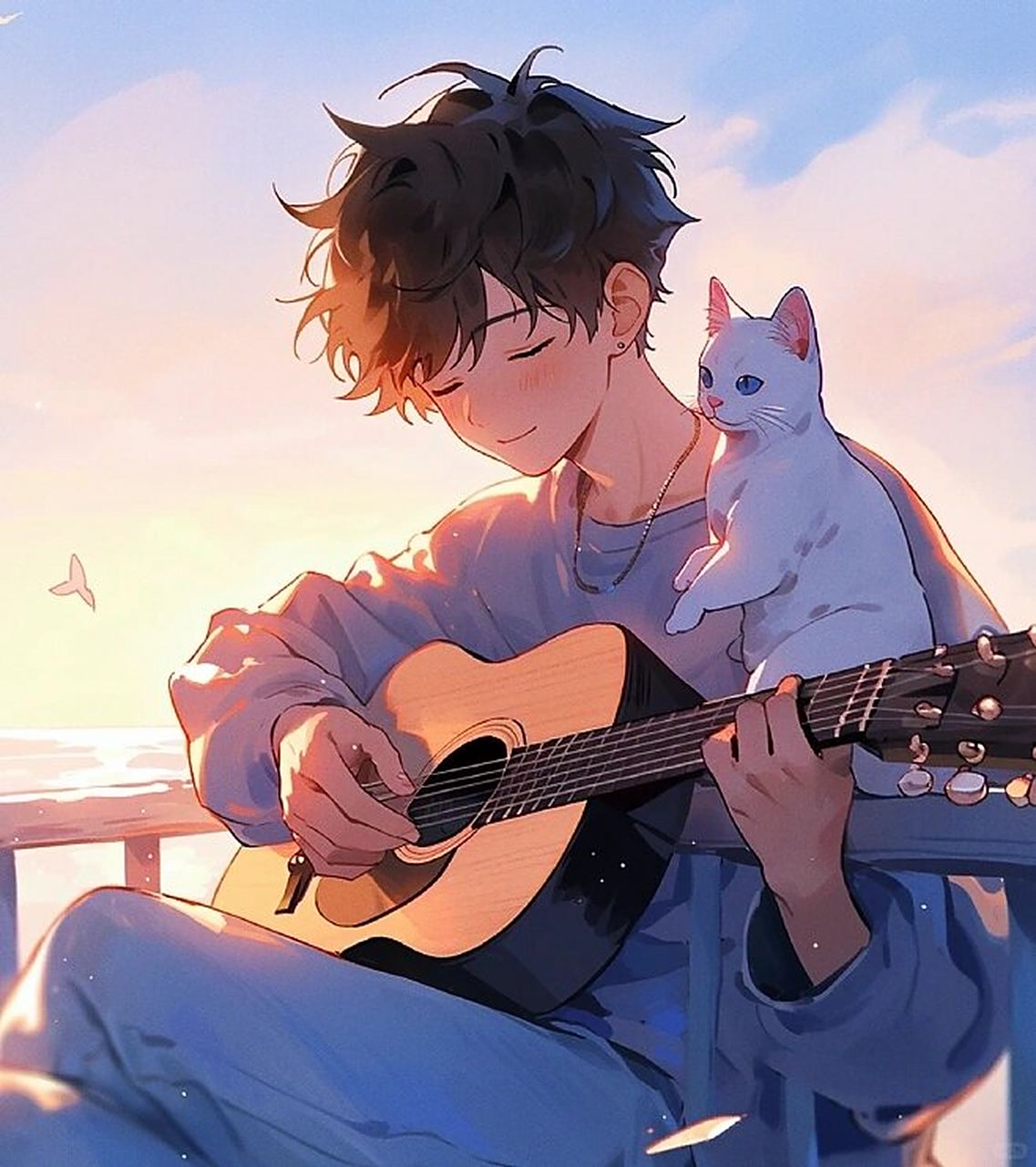 治愈头像92分享一组好看男头&弹吉他的男生