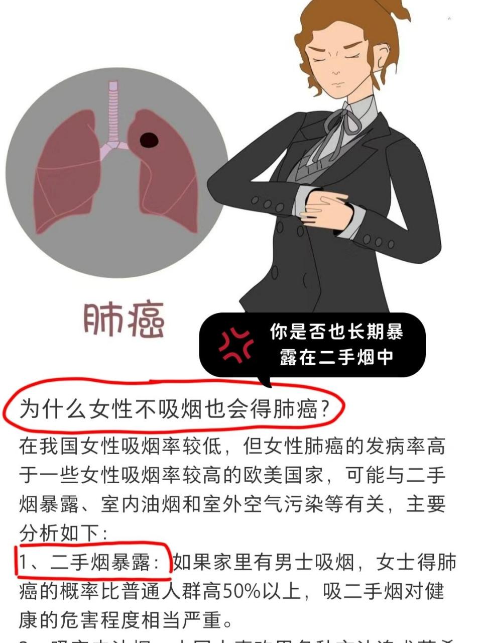 女生不抽烟却容易得肺癌的原因竟是二手烟 讨厌二手烟的举手01!